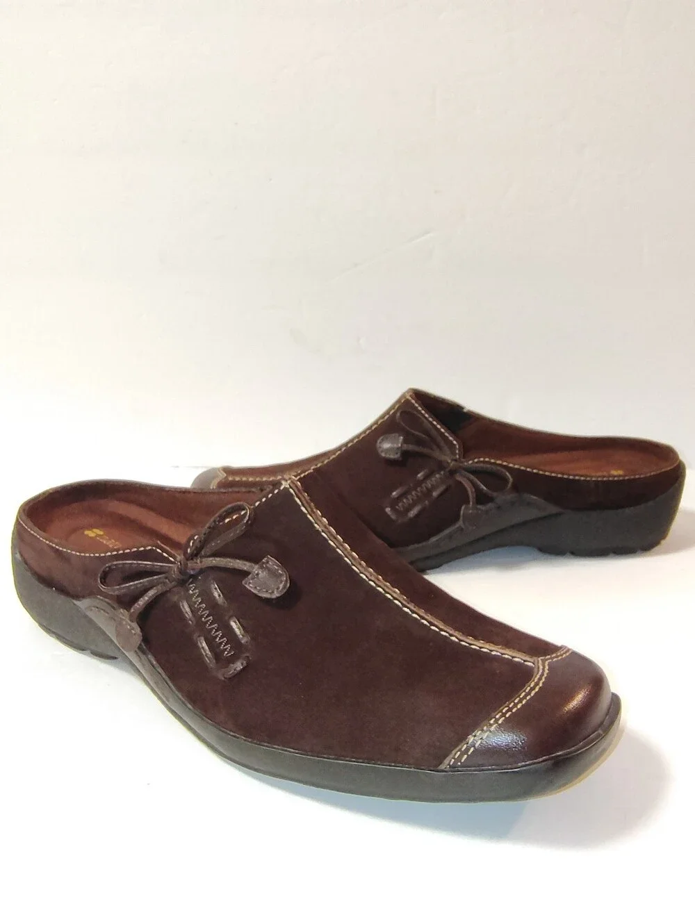 Naturalizer Women's Brown Suede Leather Driving Slip-On Mules Comfort Loafers 7